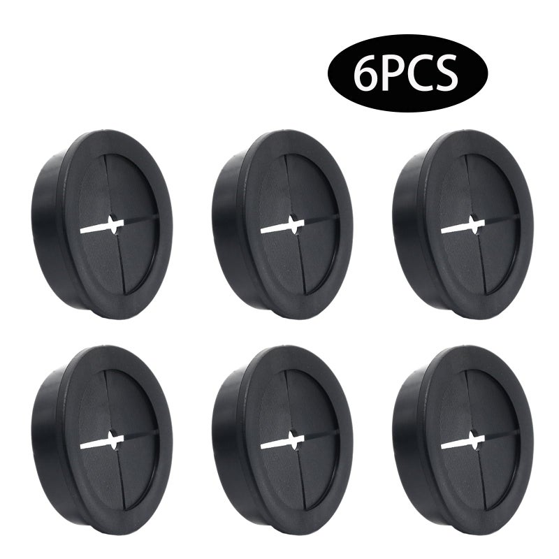 Adyoney 6 Pcs 45mm / 1-3/4 Inch Black Cable Cord Grommets, Rubber Desk Grommets for Table Computer Desk Wire Organizer TV Console and Other Furnitures Cover - Image 3